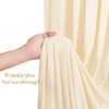 10x10ft Champagne Polyester Backdrop Curtains with Lights String for Wedding