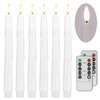 AFINETH Flameless Taper Candles with Two Rmote, 9.6" Dripless Battery