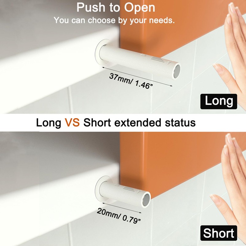 Push to Open Cabinet Hardware Short CBRIVE 10 Pack Push