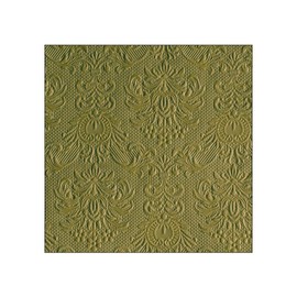 Ambiente Napkin Elegance Olive Green - 15 Napkins per Pack, 33 x 33 cm