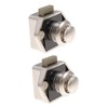 jojofuny 2pcs Push Button Latch Lock for Cupboards Keyless Design