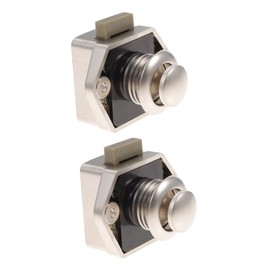 jojofuny 2pcs Push Button Latch Lock for Cupboards Keyless Design Smooth Locking Mechanism for Rv and Drawer Cabinets Durable and Construction