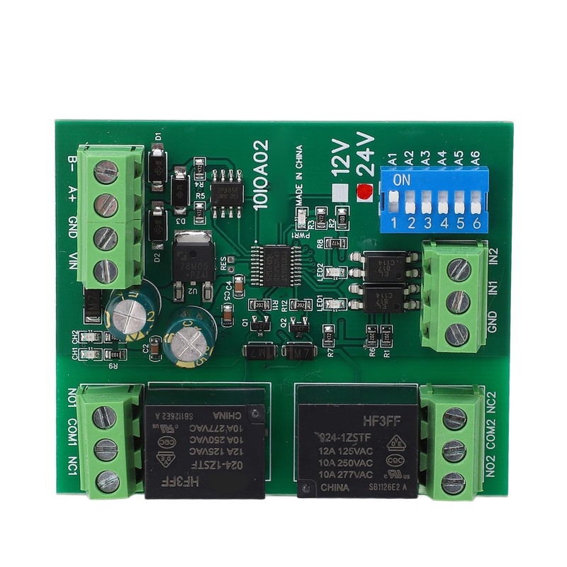 Relay Module 2 Channel RS485 Control Board Switch Controller DC