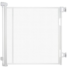 Colbabe 55" Retractable Baby Gates for Large Openings, Stairs, Hallways and Doorways, 34" Tall Extra Wide Dog Gates, Pet Gates, Indoor/Outdoor Use, White