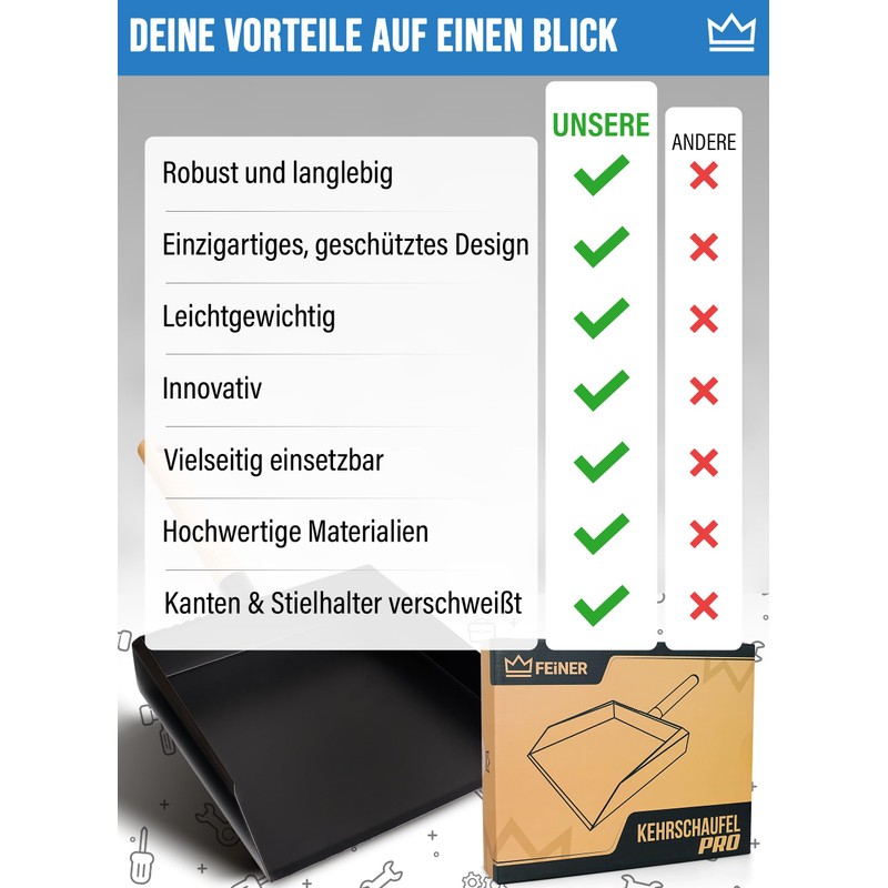 FEINER® Dustpan PRO® TM - 3160 | Robust Dustpan |