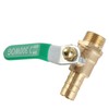 Brass Ball Valve with Thickened Hose and Green Lever Handle for Control Applications (Connection Diameter 12 mm)