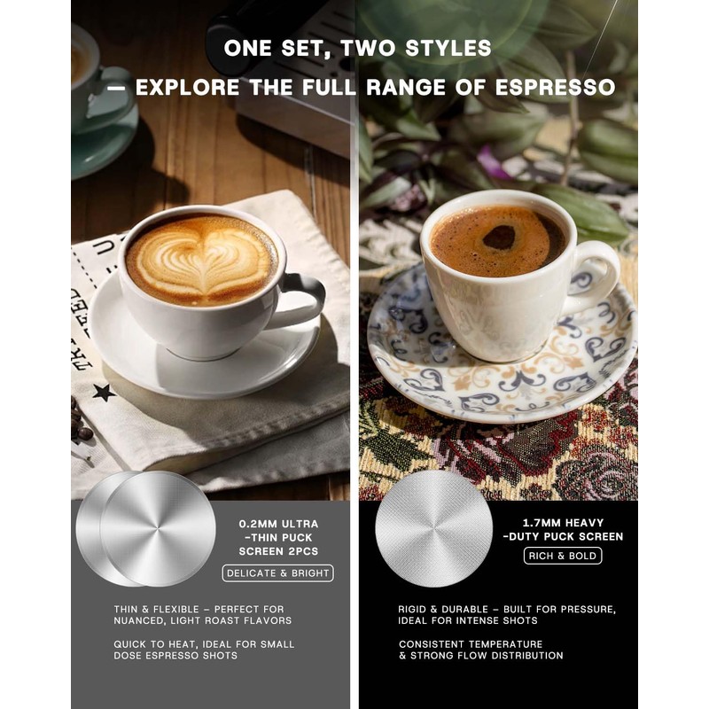3 Pack 53.3mm Espresso Puck Screen Set for Breville 54mm