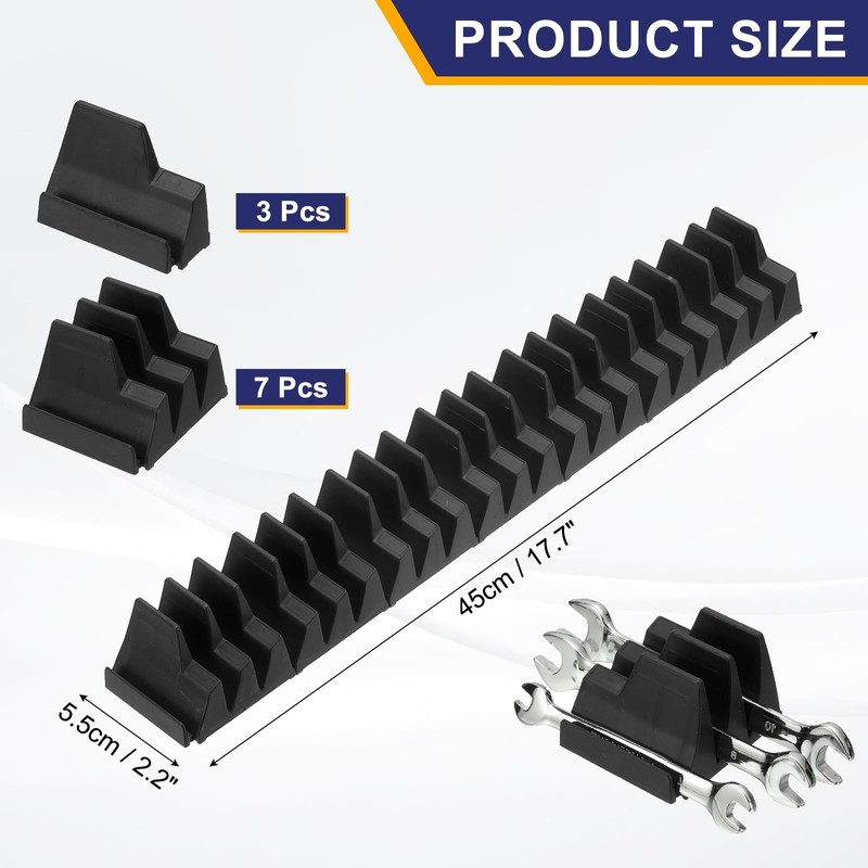 PATIKIL 23pcs Magnetic Wrench Organizer for Tool Box, Magnetic Modular