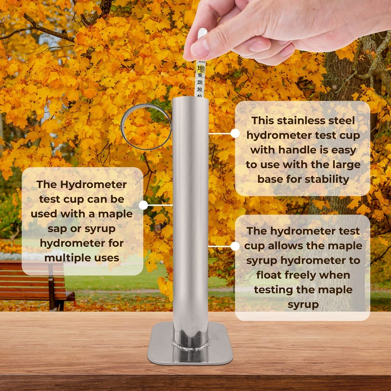 Maple Syrup Hydrometer Test Cup - 8 Inch Tree Tapping
