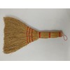 Traditional Whisk Broom, Natural Straw with Red Binding, 12 Inches