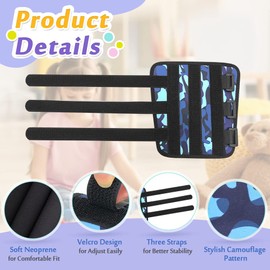 Thumb Sucking Stop for Kids Nail Biting Treatment Finger Guard Nail Biter Stopper Gloves Prevention Chewing Nails Anti Nose Picking Biting Deterrent for Child Pediatric Elbow Immobilizer Brace (2 PCS)