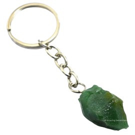 Green Aventurine Crystal Car Key Holder - Crystals and Healing Stones Car Keys Keychain for Gift for Christmas Stockings Stuffers for Women Men Teen Kids (Raw Crystal Keychain)
