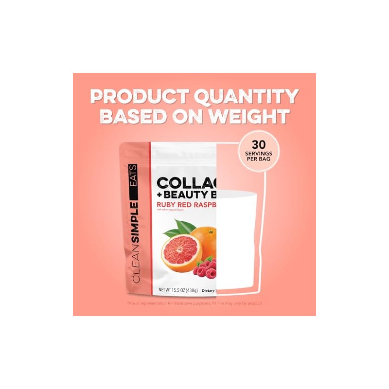 Clean Simple Eats Colgeno en Polvo Mezcla de Belleza