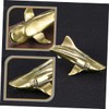 Levemolo Brass Shark Figurine Small Desktop Decor Unique Tabletop Ornament