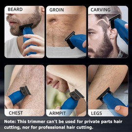 IWEEL Professional Beard Trimmer for Men - Electric Hair Clippers, Zero Gapped T-Blade Edgers, Cordless Rechargeable Mustache Trimmer Grooming Kit for Body