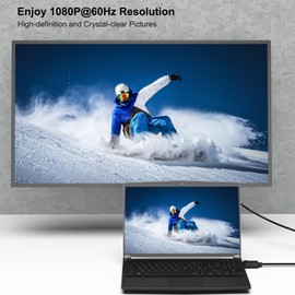 BENFEI DisplayPort to VGA 1.8M Cable 2 Pack, Display Port to VGA Adapter Male to Male Gold-Plated Cord for Lenovo, Dell, HP, ASUS and Other Brand