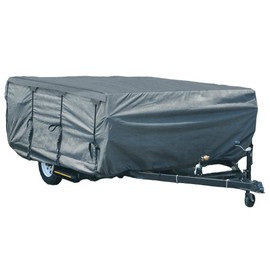 GEARFLAG Pop-up Folding Camper Cover Fits 12'-14' Reinforced Windproof Side-Straps, Anti-UV Water-Resistance Heavy Duty Triple Layers for Trailer RV (Fits 12' - 14')
