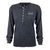 Guinness Classic Washed Black Henley Shirt,Black,Large