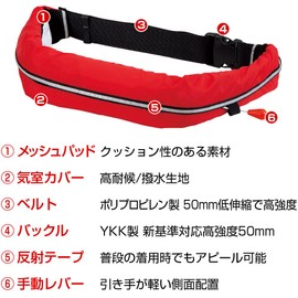 Ocean Life (Ocean Life) for Automatic Inflatable Belt Work Ocean WR – Type 1 WR – 1 Notebook Black Adult