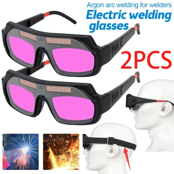 Unbranded 2pc Auto Darkening Welding Goggles Welder Glasses Helmet Mask