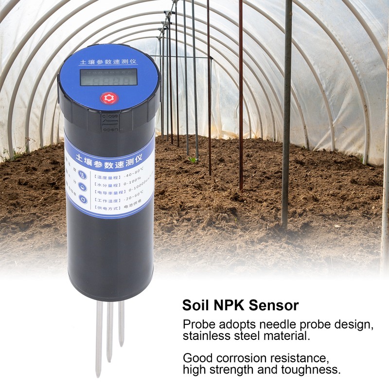 Soil Temperature Humidity Conductivity Sensor with LCD Display Quick Response