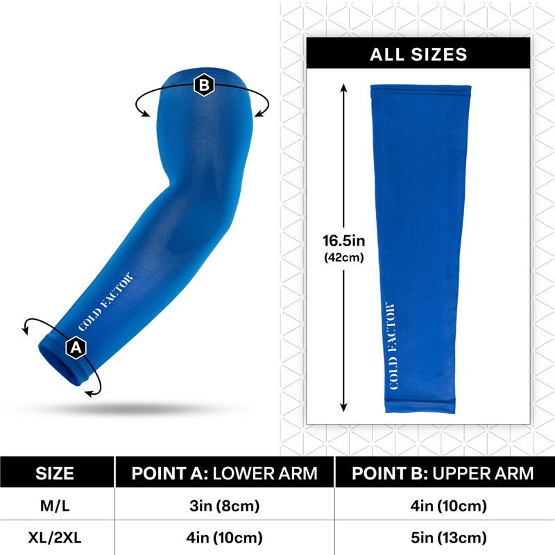 COLD FACTOR Instant Cooling Arm Sleeves| Advanced Chemical-Free Evaporative Cooling