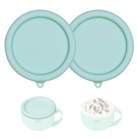 TANSOREX Silicone Lids for Dash My Mug Ice Cream Maker, 2 Pack(Bowl NOT Included) （BLUE）