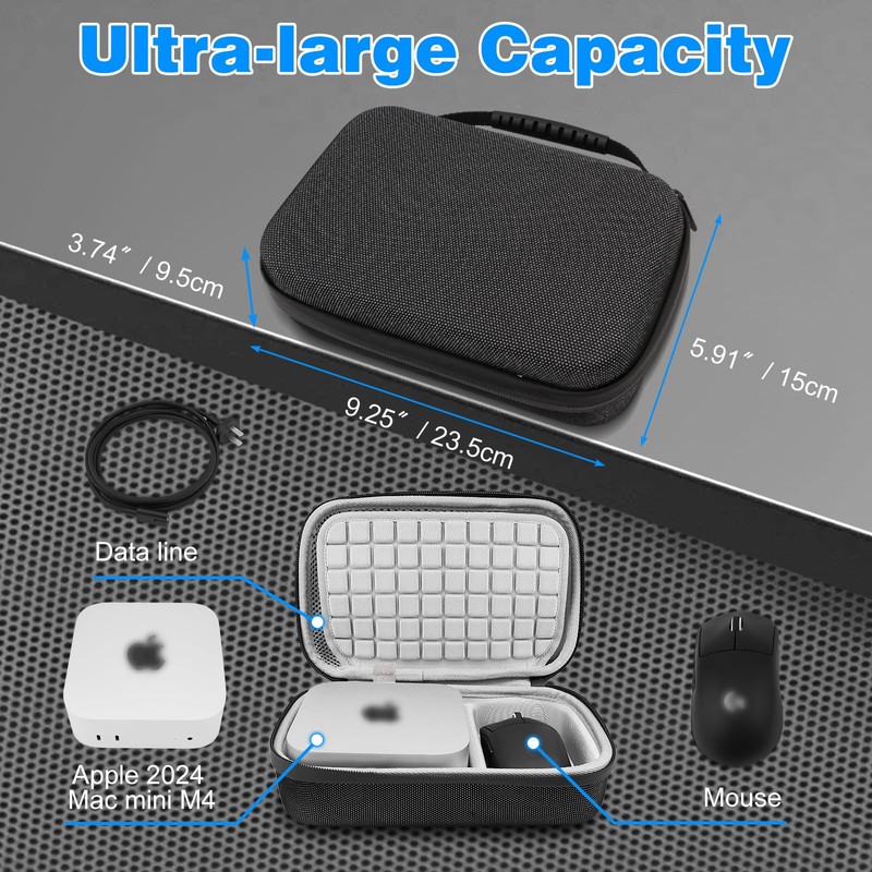 XINGFUDAO Carrying Case for Mac Mini M4, Portable Protective Case