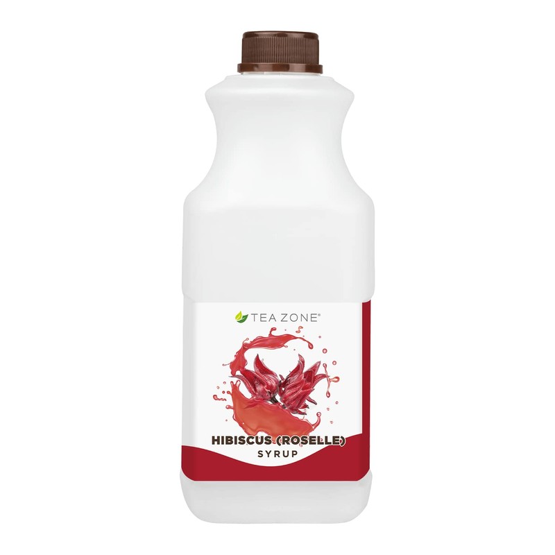 Tea Zone J1097 64 fl.oz Hibiscus Jamaica Syrup for Tea,