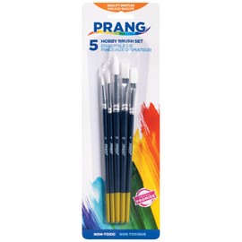 Prang Hobby Paint Brush Set, 5 Assorted Brush Sizes (94005)