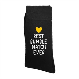 Bang Tidy Clothing Best Bumble Match Ever Novelty Valentines Socks Gifts For Him Her, Online Dating Apps Funny Joke Present For Boyfriend Husband Girlfriend