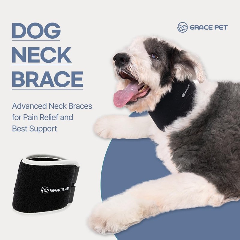 GRACE PET Premium Dog Neck Brace - Comfort, Support, Fast