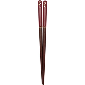 Ishida 10216 Gold Za, Heart-like Mood Chopsticks Point, Red, 7.1 inches (18 cm)