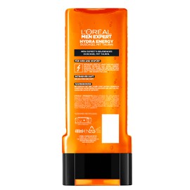 L'OrÃ©al Paris Men Expert Hydra Energy Taurin Duschgel | Minz-Extrakt belebt & regeneriert die Haut (Gesicht, KÃ¶rper & Haare) sanft | ohne auszutrocknen (1x 400ml)