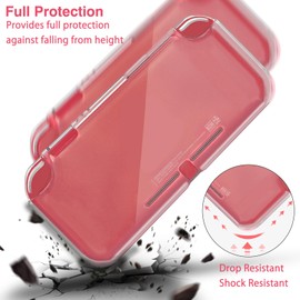 TIKOdirect Clear Case for Switch Lite, Durable Transparent Cover with Shock-Absorbent & Anti-Scratch Switch Lite Slim Skin Shell, Clear