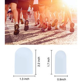Sumiwish Toe Cap Protector, Pack of 10 Fabric Protection for Closed Toe Surface with Soft Gel Lining, Toe Caps Prevent Blisters, Calluses and Corns