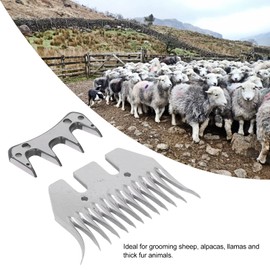 Yuecoom Replacement Blades for Sheep Scissors, Professional Curved 13 Tooth Shear Comb Blade, Trimmer Accessory Set for Sheep, Alpacas, Goats, Goat Sheep Shears Blade, Replacement Blades Removable