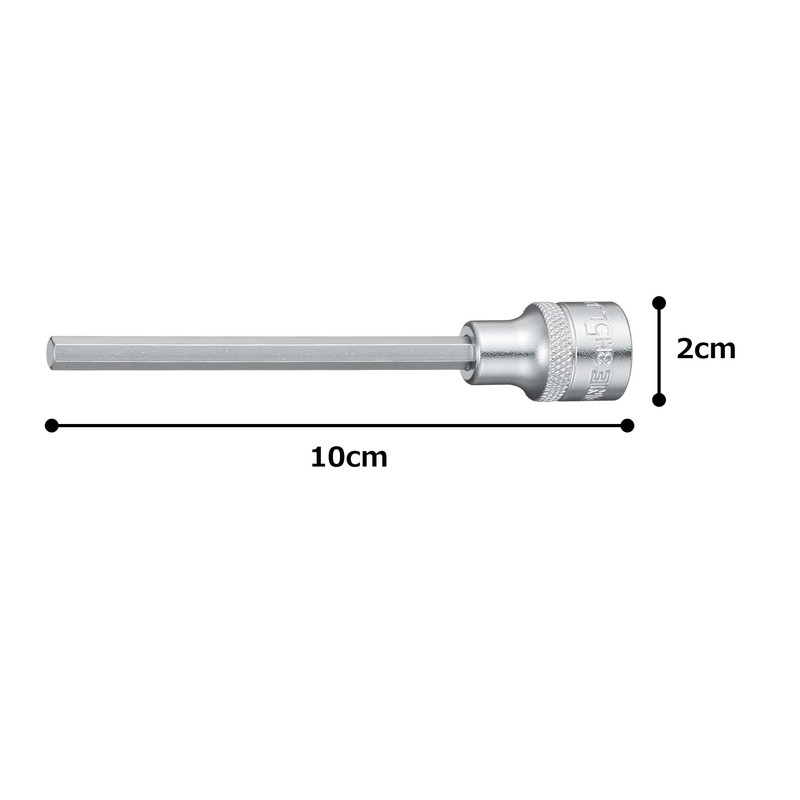 TONE Long Hexagon Socket 3H-05L Insertion Angle 0.3 inch (9.5