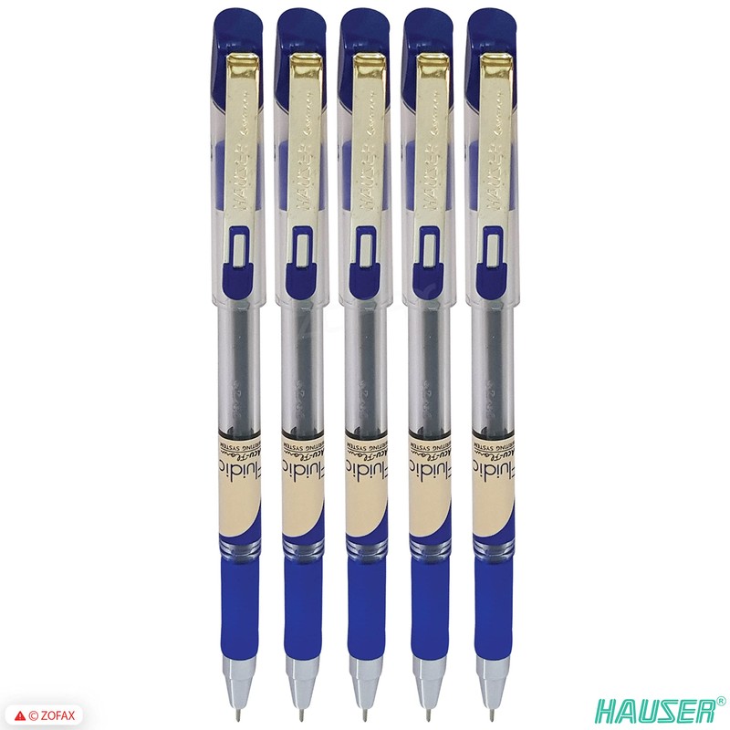 HAUSER Fluidic 5 x 0.7mm BLUE Acu-Flow Smooth Ballpoint Pens