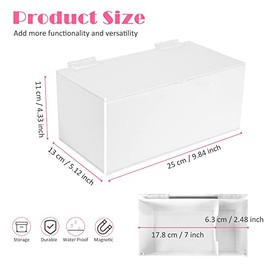 Contenedor de almacenamiento magnético de servilletas sanitarias, soporte de almohadilla para período, servilleta sanitaria, almohadilla y soporte de tampón para baño, dispensador de