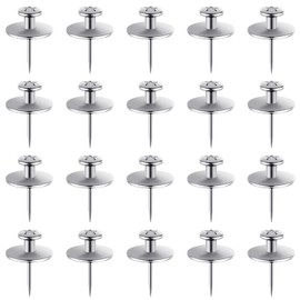 Rumyve 20pcs Double Headed Wall Nails,Picture Hangers Nails, Fancy Thumb Tacks,Pushpin Hook Hangers Decorative for Home Office Hanging Picture Photo