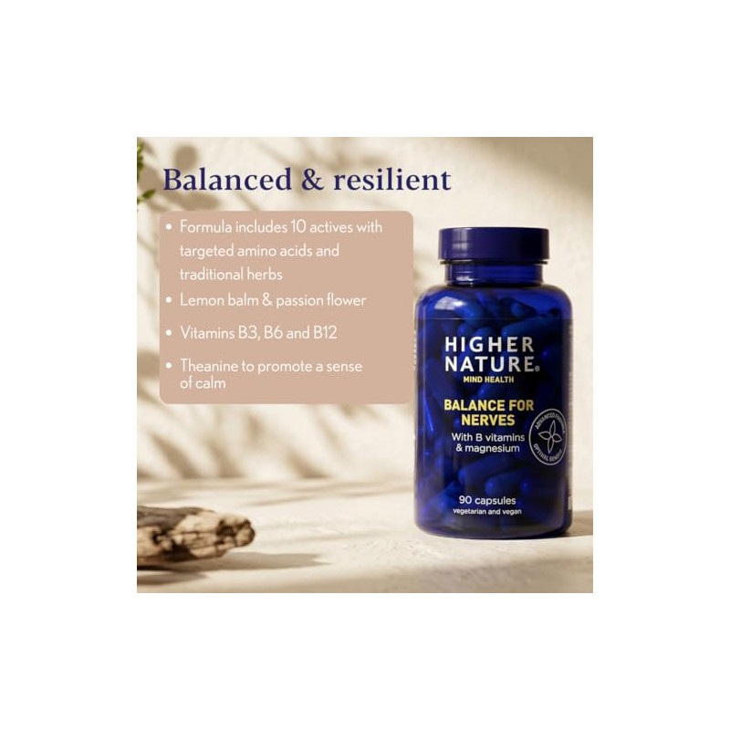 Higher Nature Balance for Nerves - B Vitamins & Magnesium