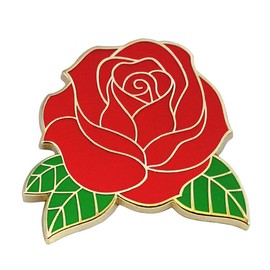 Pinsanity Red Rose Enamel Lapel Pin