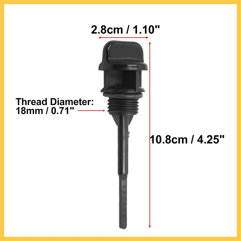 BULLSPANN Oil Tank Level Gauge Plastic Black GY6 125 Oil