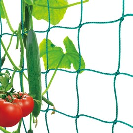 Miuezuth Premium Trellis Net with large mesh size for particularly high-yield harvesting of cucumbers, tomatoes and other vegetable plants - climbing aids for climbing plants