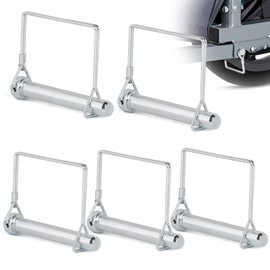 LALAGO 5 x 12 x 80 mm locking pins, one cotter pin, square pipe folding pin, PTO pin plug, folding plug for pipes, securing bolts with snap lock bracket for trailers, tractors, tippers