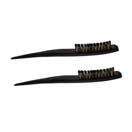 Baluue 2pcs Handle Rat Tail Comb Hair Slick Brush Smoothing Detangler Bristle Brush for Thick Fine Hair