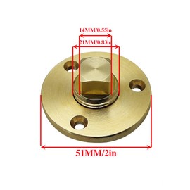 JT-HLM Brass Boat Drain Plug Kit, Drain Plug,Solid Brass Garboard Drain Plug, Marine-Grade Garboard Thru-Hull Drain Plug for Ducts,Canoe, Dinghy, Kayak Boat