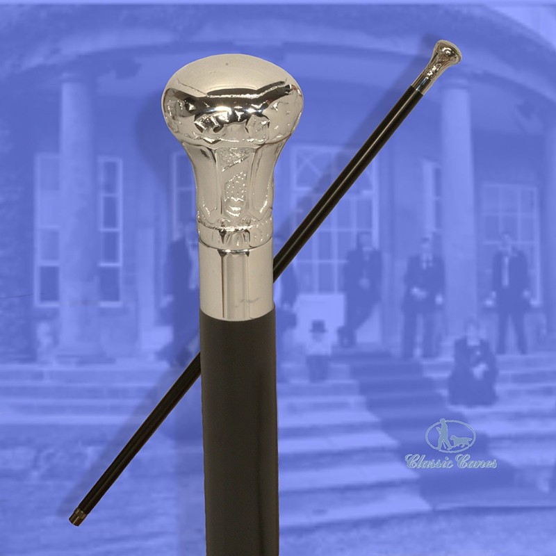 Classic Canes Chrome Knob Formal Cane. Black Hardwood Shaft.92cm.