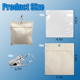 12 Pack Outdoor Curtain Weights, Portable Weight Sandbag for Pergola Drapes, Cabana, Gazebo & Garden Tents, Heavy Duty Drapery Weights with Windproof Design to Secure Tablecloths & Outdoor Curtains